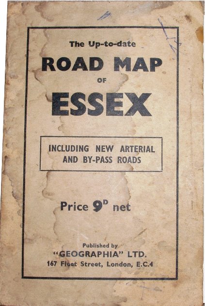 Geographia Up to Date Road Map of Essex, 1942 cover